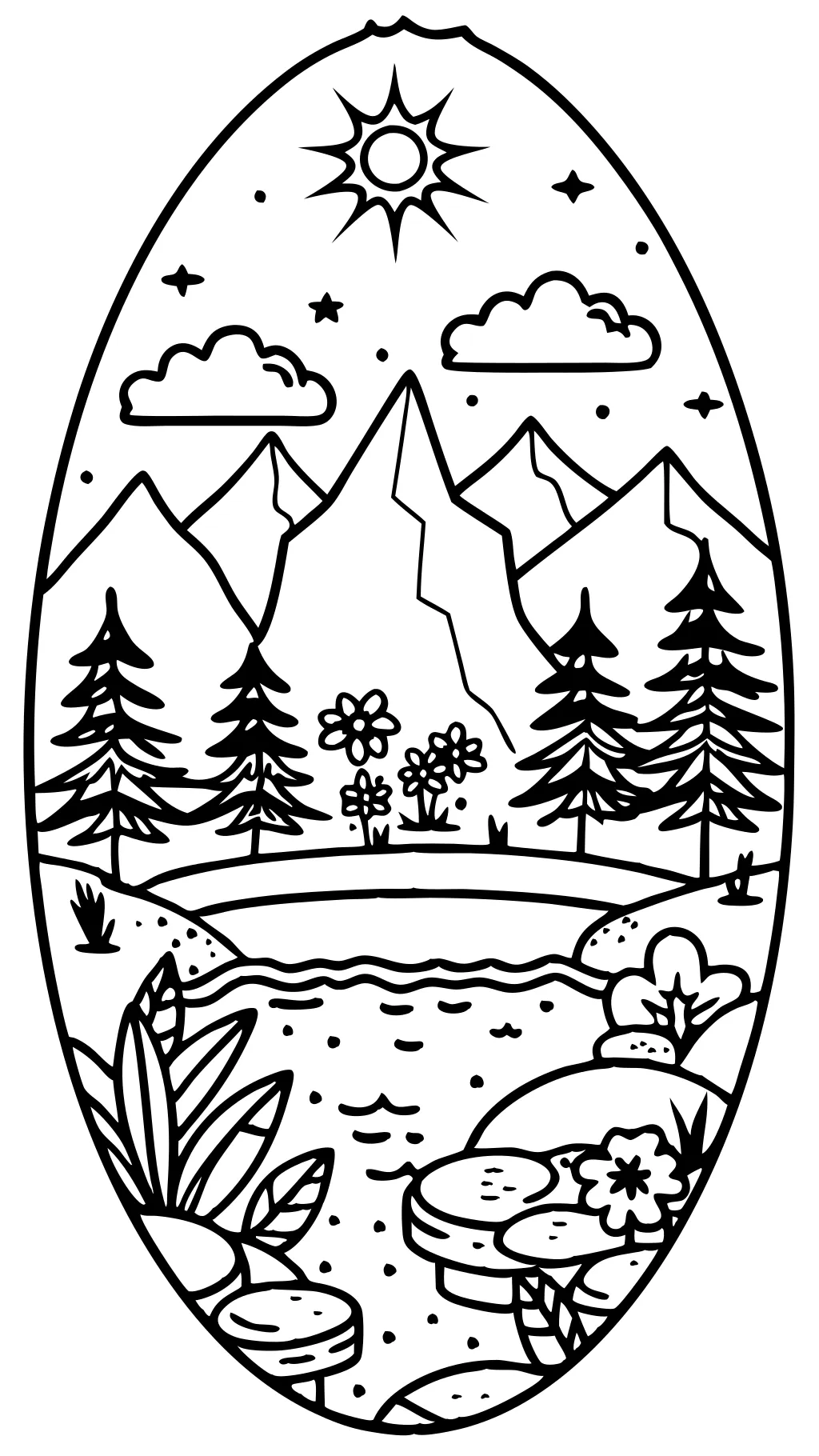 realistic nature coloring pages